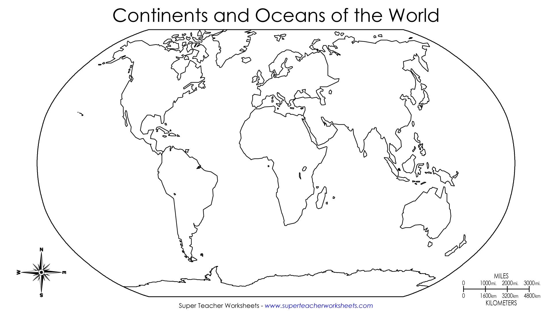 Continents Of The World Worksheets This Basic World Map Shows 1920x1080 Continents Of The World Worksheets This Basic World Map Shows