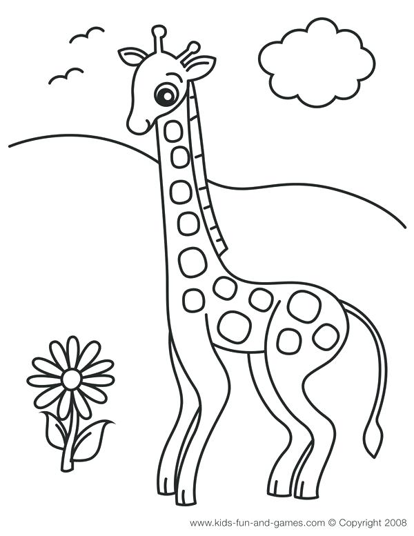 Zoo Animals Coloring Page Giraffe Coloring Pages Just A Part 600x777 Zoo Animals Coloring Page Giraffe Coloring Pages Just A Part