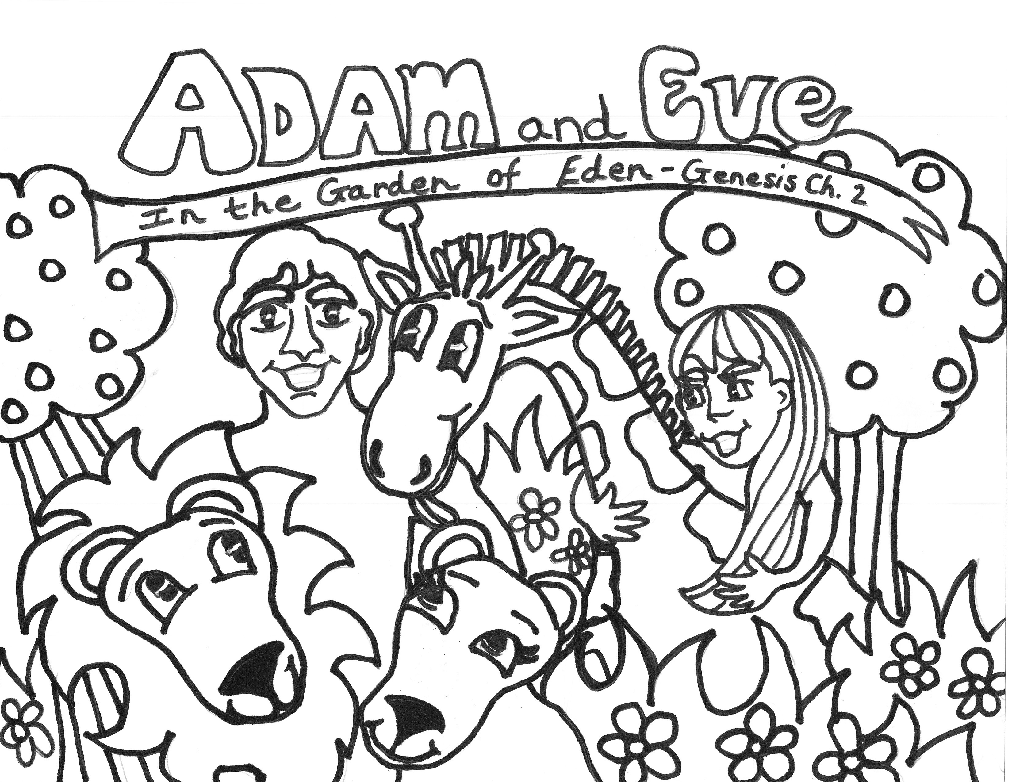 Free Printable Adam And Eve Coloring Pages For Kids Best Coloring 3300x2550 Free Printable Adam And Eve Coloring Pages For Kids Best Coloring
