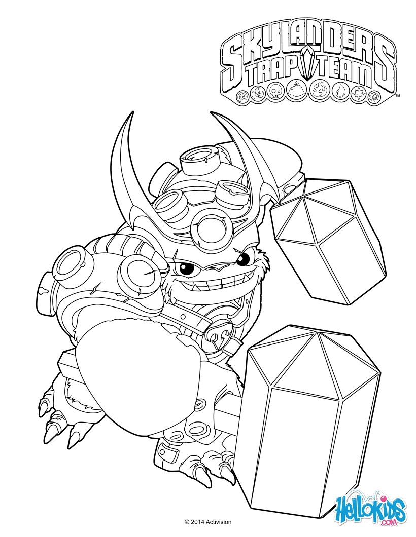 820x1060 Skylanders Giants Coloring Pages
