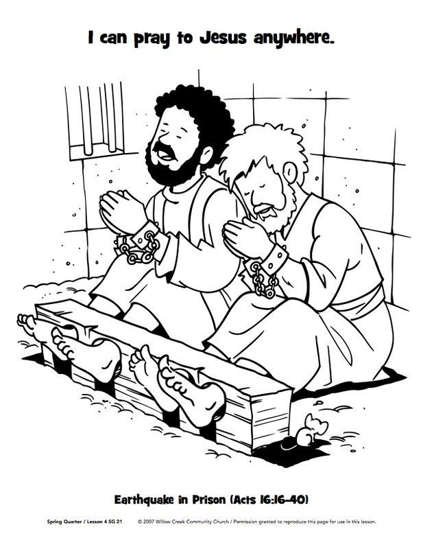 617x800 Paul And Silas In Jail Coloring Page Apostle Paul