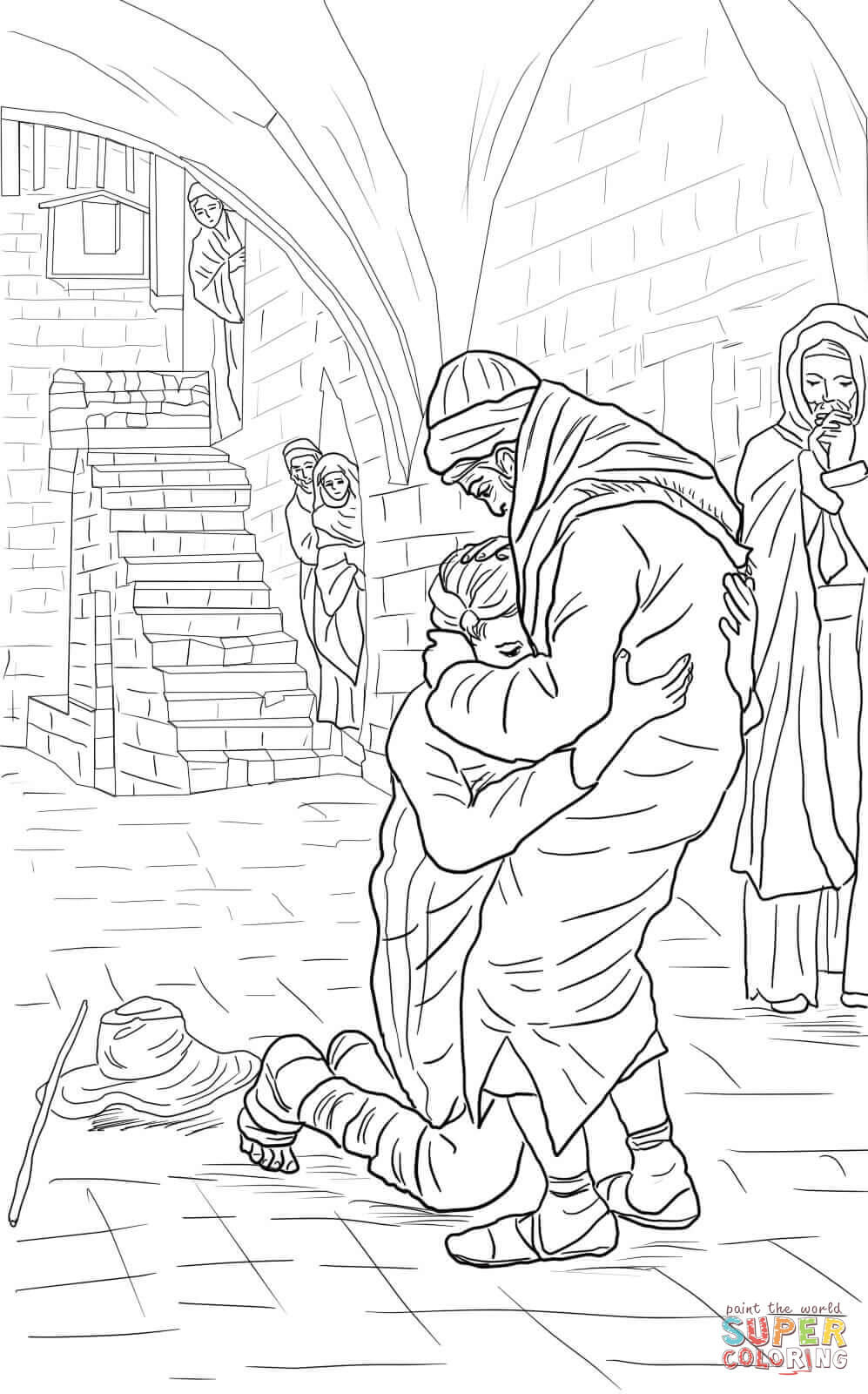 Prodigal Son Coloring Page 997x1600 Prodigal Son Coloring Page