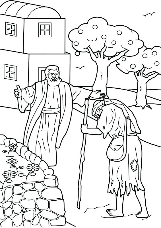 Prodigal Son Colouring Pages Prodigal Son Comes Home Bible 566x800 Prodigal Son Colouring Pages Prodigal Son Comes Home Bible