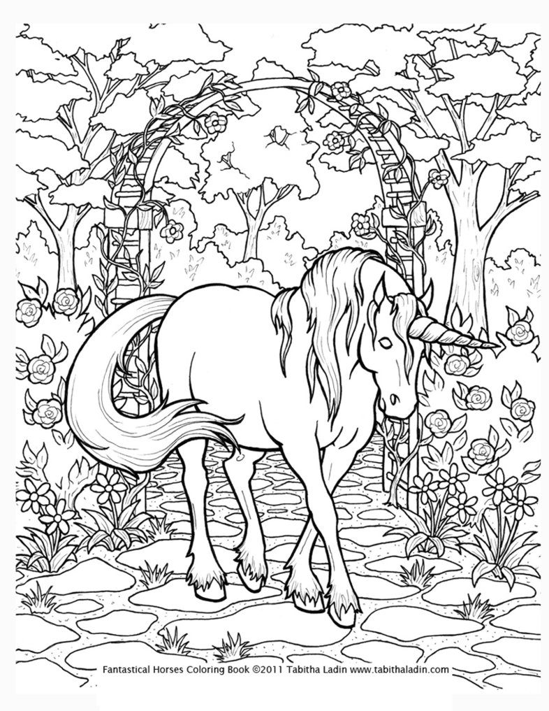 Unicorn Coloring Page By Tablynn 786x1017 Unicorn Coloring Page By Tablynn
