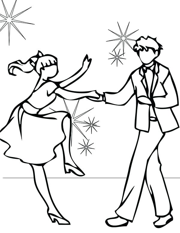 600x776 Dance Coloring Page Prom Night Dance Coloring Page Jazz Dance