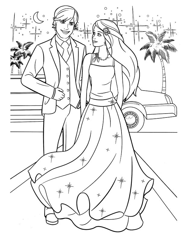 600x776 Barbie And Ken Coloring Pages