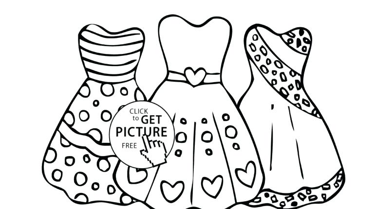 770x430 Coloring Pages Dresses Beautiful Dresses Coloring Pages Free