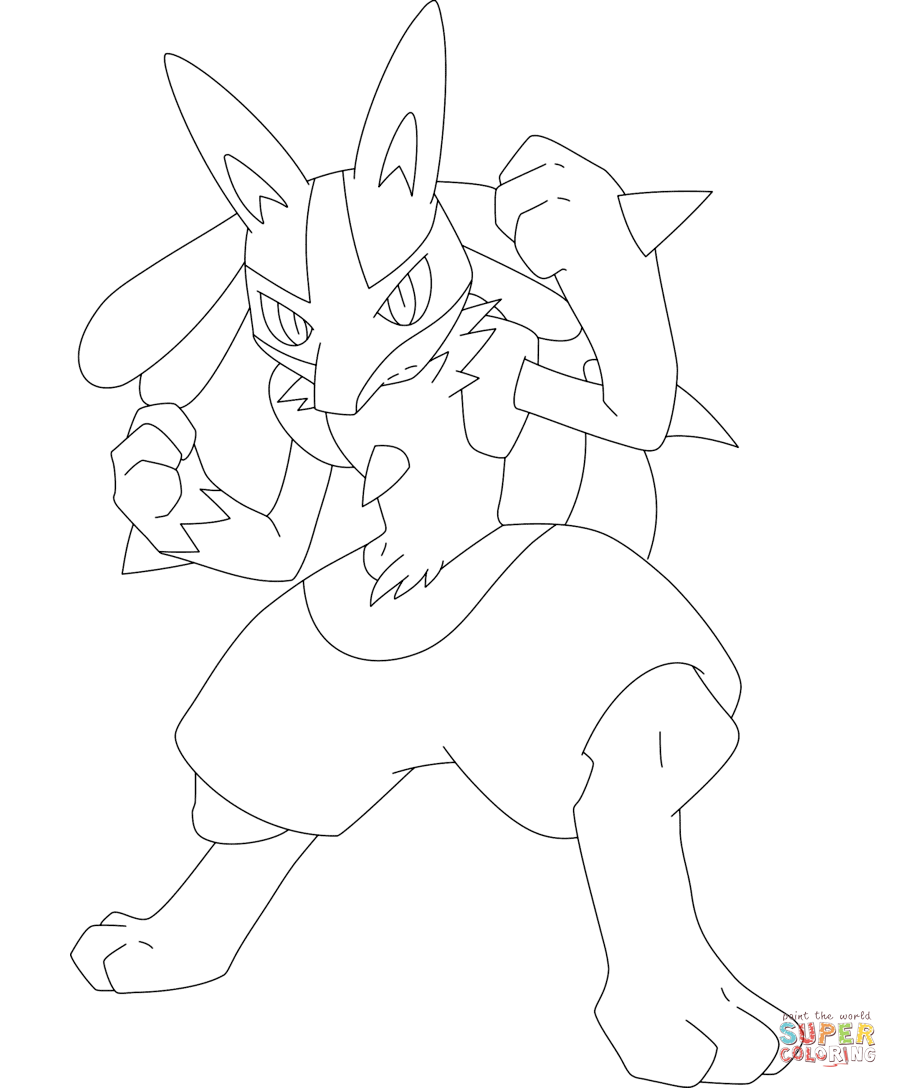 898x1088 Full Coloring Pages Of Lucario Page Free Print