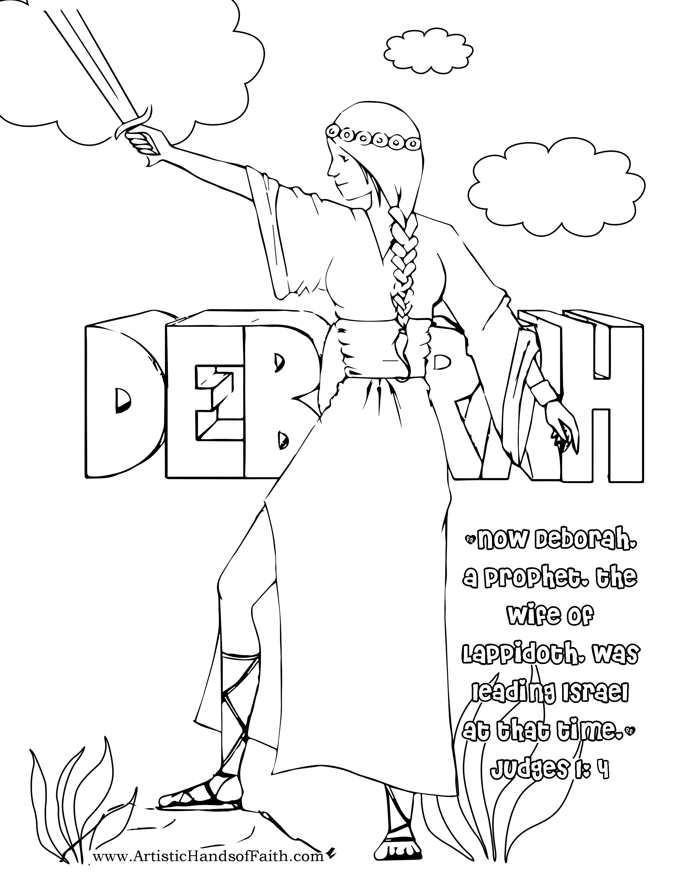 2623x3373 Quality Deborah Coloring Page The Prophetess P