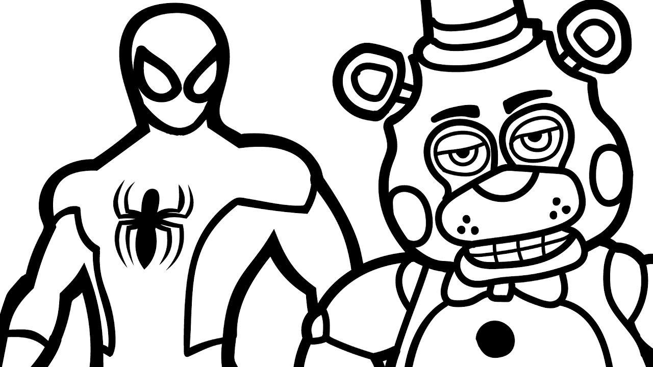1280x720 Spiderman Five Nights At Freddy S Coloring Book Pages With Gta 5