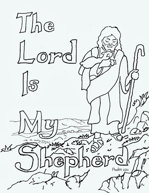 493x640 Coloring Pages For Kids By Mr. Adron The Lord Is My Shepherd Free