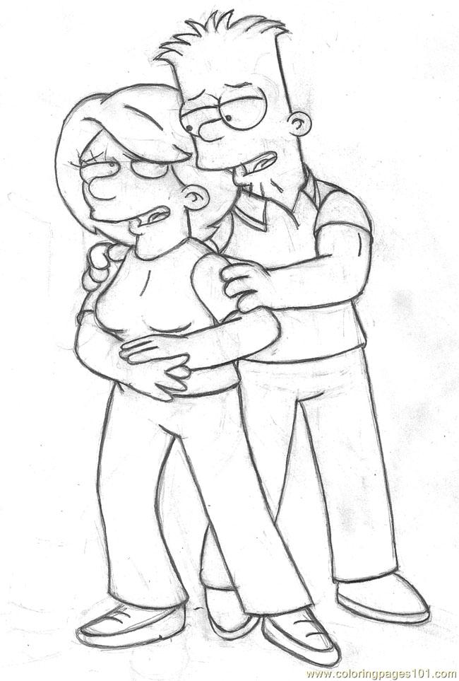650x963 Bart And Gina By Simpspin Coloring Page