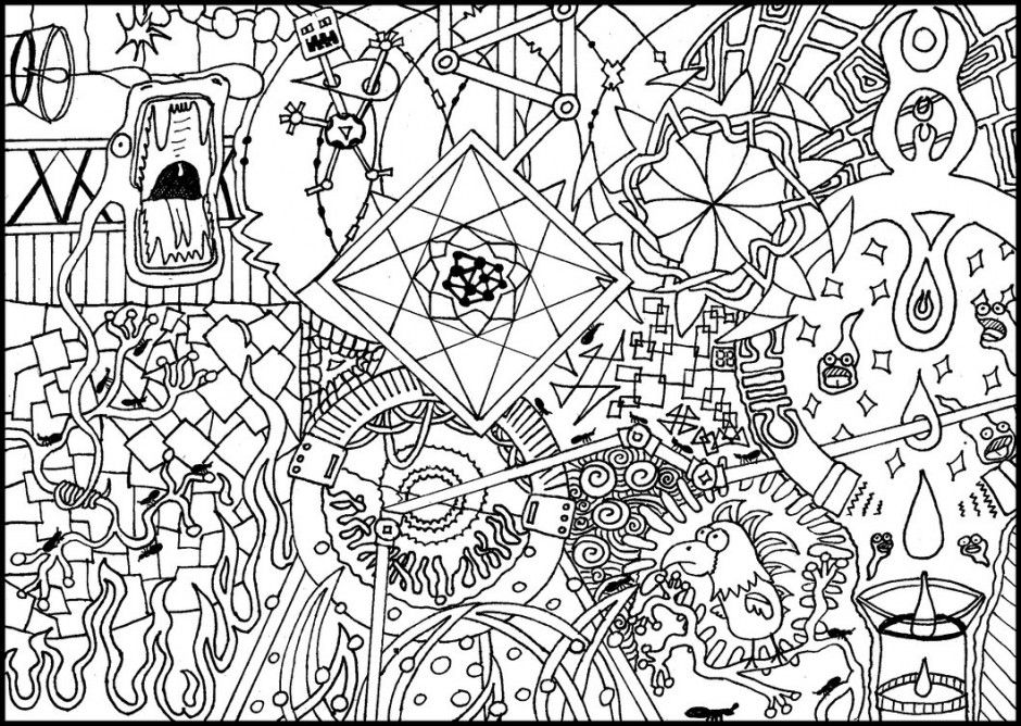 Psychedelic Coloring Pages Psychedelic Mushroom Coloring Pages 940x668 Psychedelic Coloring Pages Psychedelic Mushroom Coloring Pages