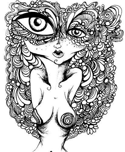 412x500 Image Result For Psychedelic Printable Adult Coloring Pages Camp
