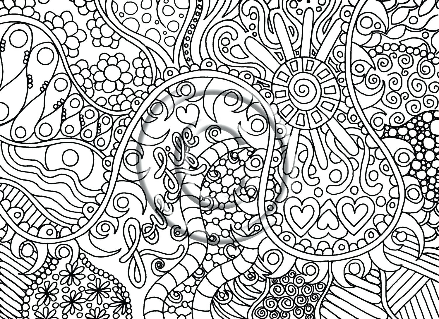 1500x1090 Psychedelic Coloring Pages With For Fancy