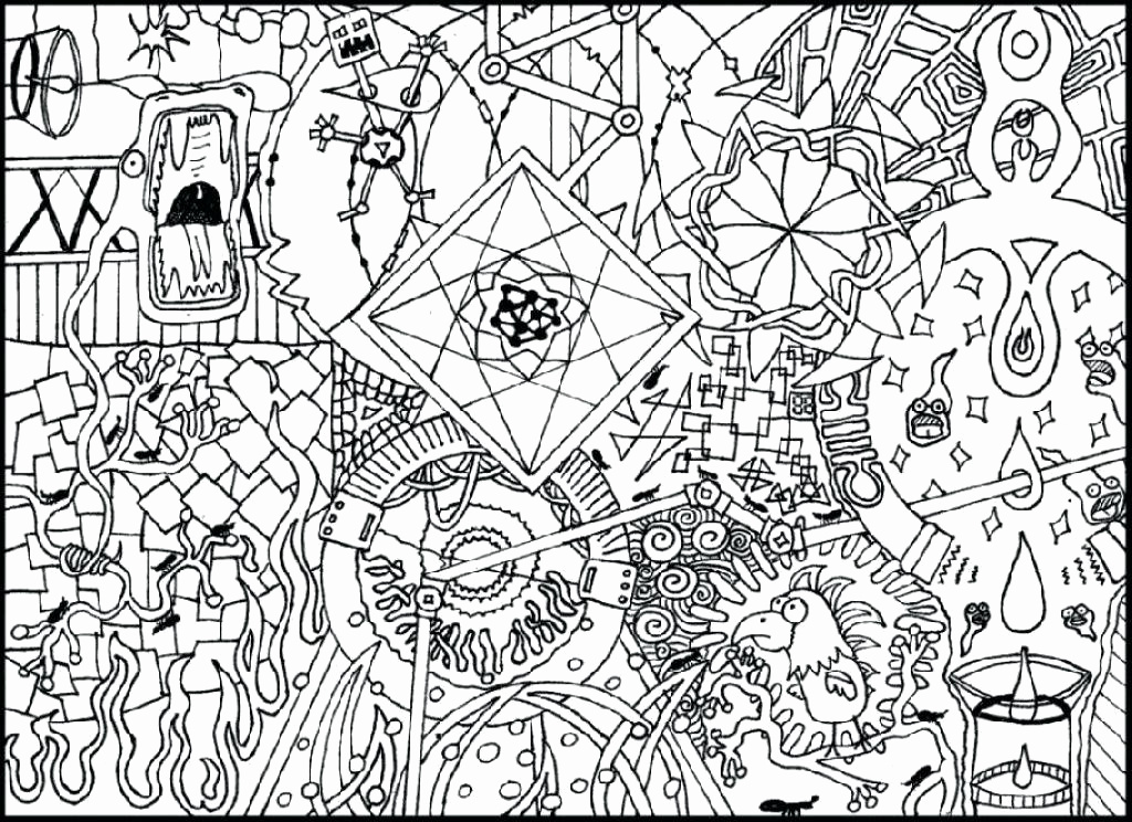1024x744 Psychedelic Coloring Pages For Adults Best Of Psychedelic Coloring