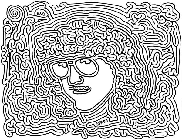 600x462 Adult Coloring Pages Psychedelic Alien Trippy Coloring Pages