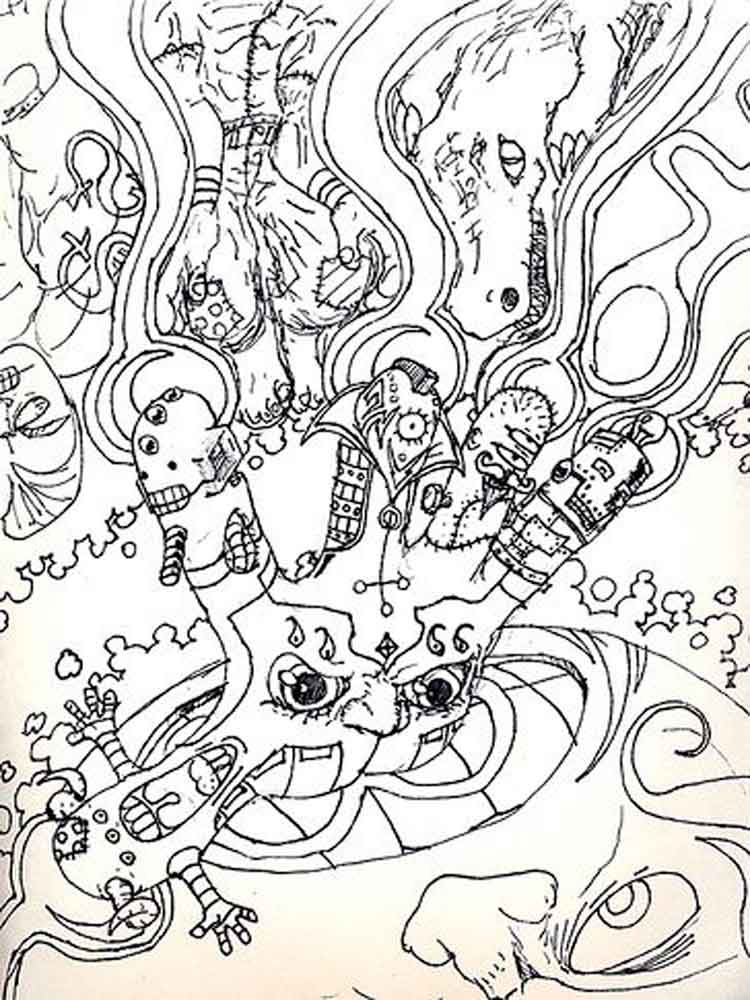 750x1000 Trippy Coloring Pages Printable Psychedelic Coloring Pages