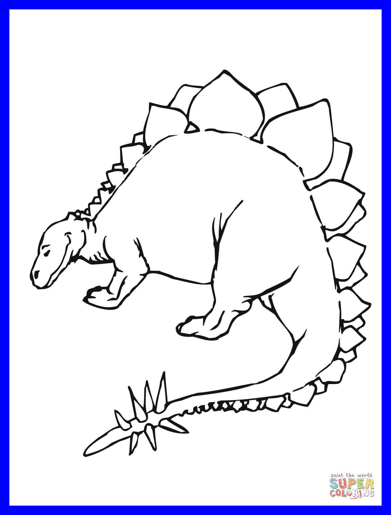 1260x1660 Shocking Stegosaurus Dinosaur Coloring Page Printable