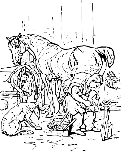 402x500 Free Horse Coloring Pages Clipart, 2 Pages Of Public Domain Clip Art