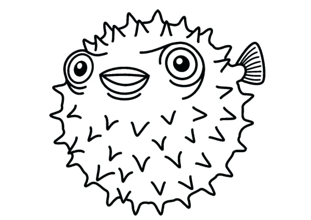 1024x725 Fish Color Page Puffer Fish Coloring Page Printable Fish Coloring