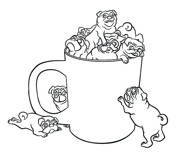 Pug Puppy Coloring Pages 600x541 Pug Puppy Coloring Pages