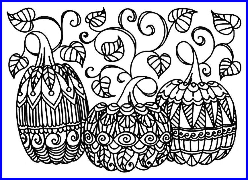 865x630 Incredible Halloween Adult Coloring Pages Funny Printable Image