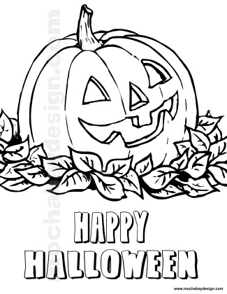 Printable Halloween Pumpkin Coloring Pages 325x420 Printable Halloween Pumpkin Coloring Pages