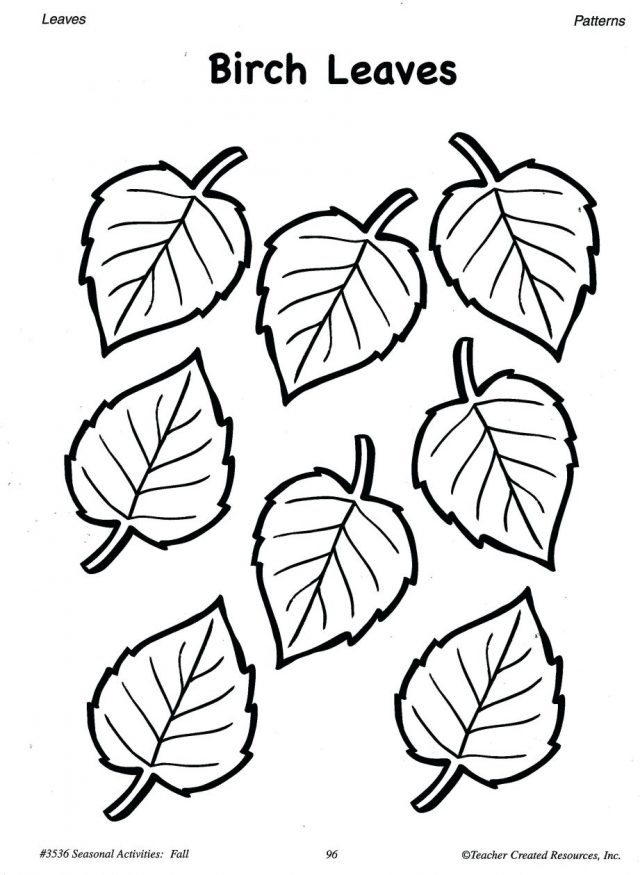 640x875 Leaf Cutout Printable Relevant More Coloring Pages Fall Templates