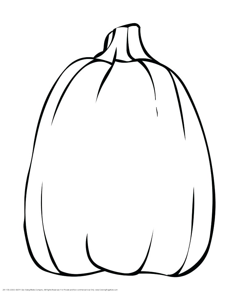 736x952 Pumpkin Outline Printable Coloring Page 2019