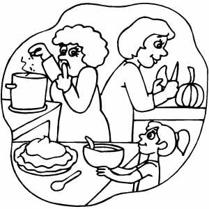 Cooking Pumpkin Pie Coloring Page 300x300 Cooking Pumpkin Pie Coloring Page
