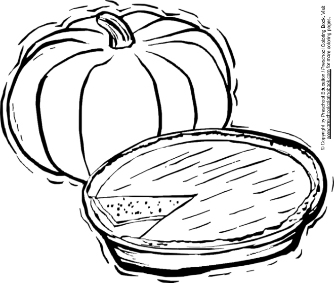 Pumpkin Pie Coloring Page 660x558 Pumpkin Pie Coloring Page