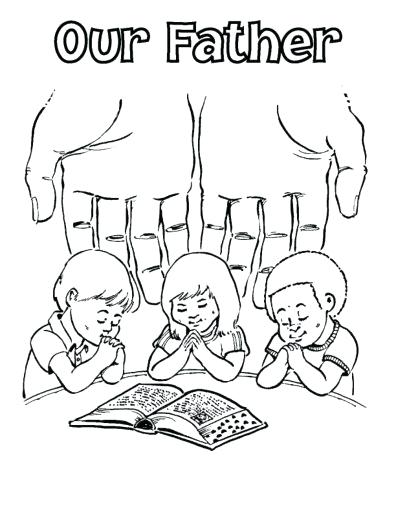 396x512 Awesome Prayer Coloring Pages Or Lords Prayer Coloring For Kids 86