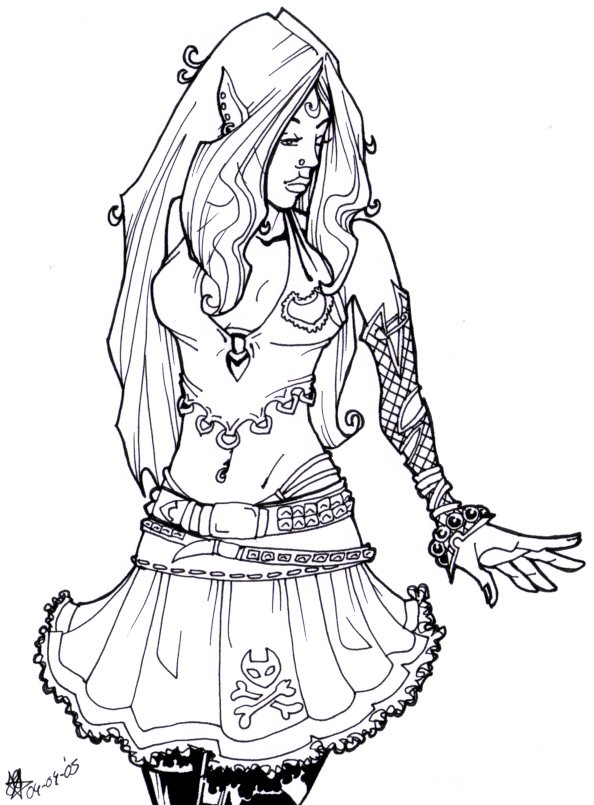 Amazing Punk Rock Coloring Pages Gift 594x805 Amazing Punk Rock Coloring Pages Gift
