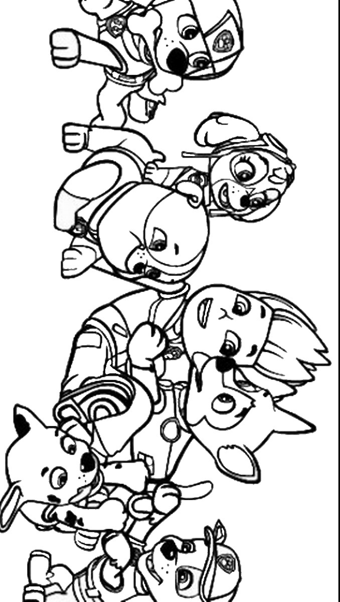 678x1200 Awesome Paw Patrol Coloring Pages