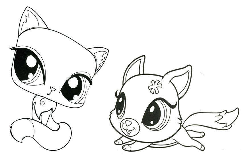 850x567 Littlest Pet Shop Coloring Pages Kitten And Puppy