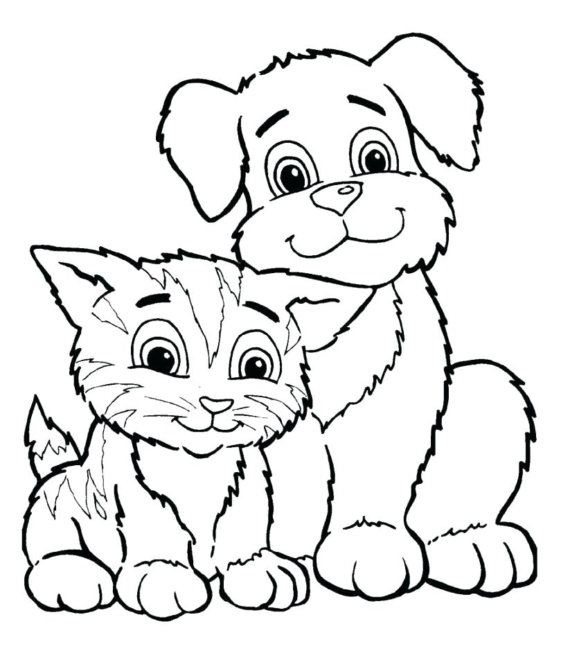810x939 Puppy And Kitten Coloring Pages Printable Kitten Coloring Pages