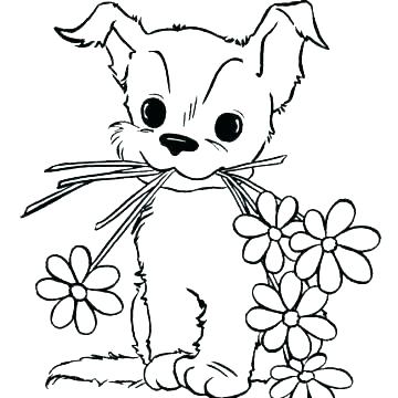 360x360 Free Puppy Coloring Pages