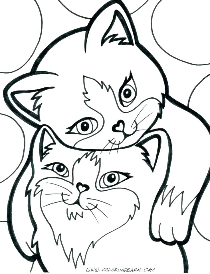 736x960 Printable Kitten Coloring Pages Puppy And Kitty Coloring Pages