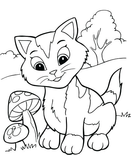 421x500 Kittens To Color