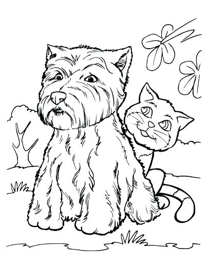 Puppy And Kitten Coloring Pages Coloring Pages Puppies And Kittens 405x525 Puppy And Kitten Coloring Pages Coloring Pages Puppies And Kittens