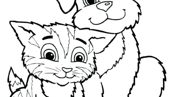 Puppy Kitty Coloring Pages Free Printable Hello For Kids 585x329 Puppy Kitty Coloring Pages Free Printable Hello For Kids