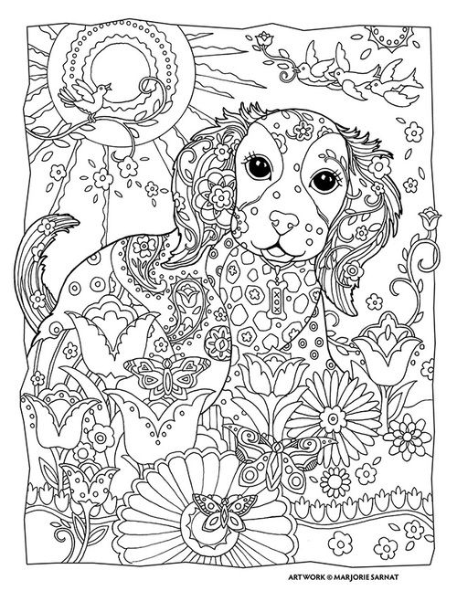 Puppy Coloring Pages For Adults