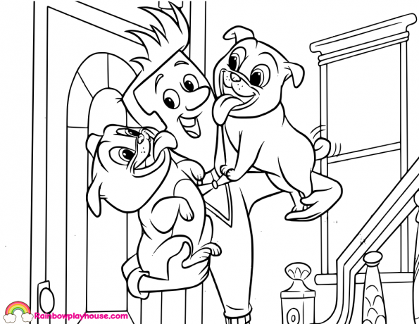 595x460 Puppy Dog Pals Free Printable Coloring Page Bingo Rolly And Bob Disney