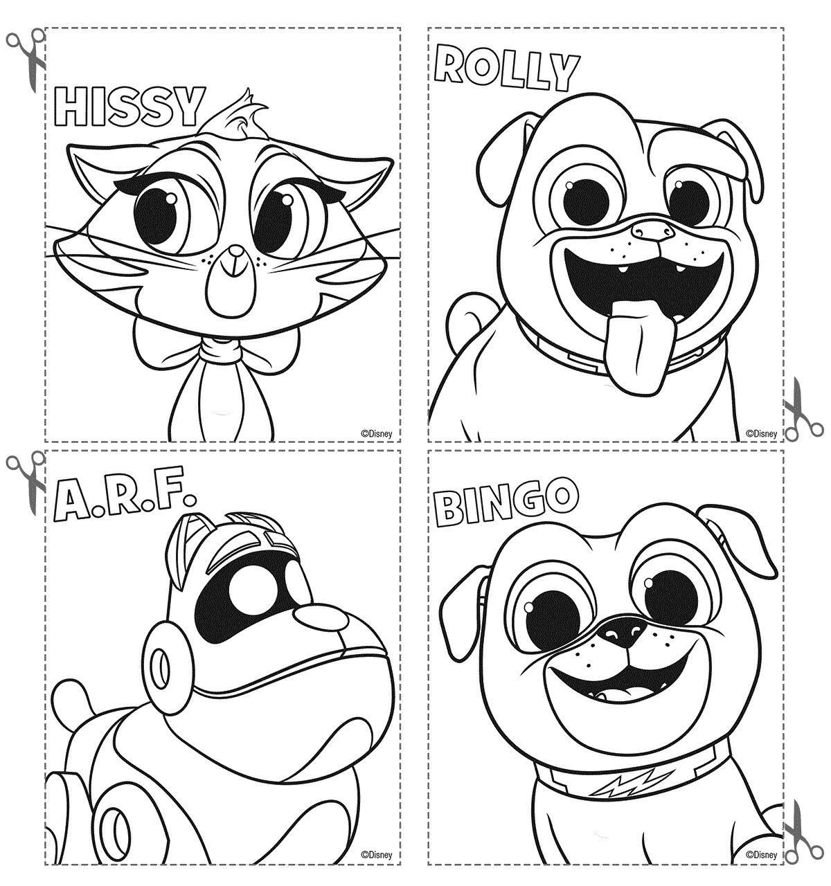 1200x1280 Disney Puppy Dog Pals Coloring Cards
