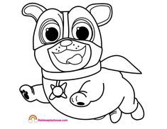235x182 Puppy Dog Pals Rolly Printable Christmas Coloring Page