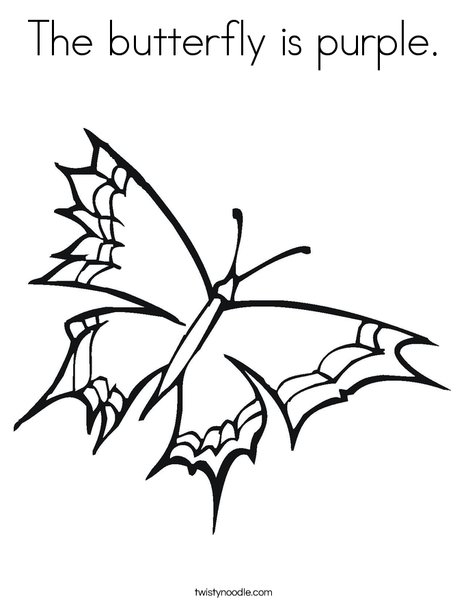 468x605 The Butterfly Is Purple Coloring Page