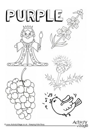 Things That Are Purple Coloring Page 320x452 Things That Are Purple Coloring Page