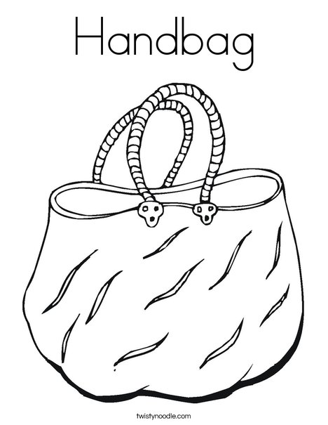 468x605 Handbag Coloring Page