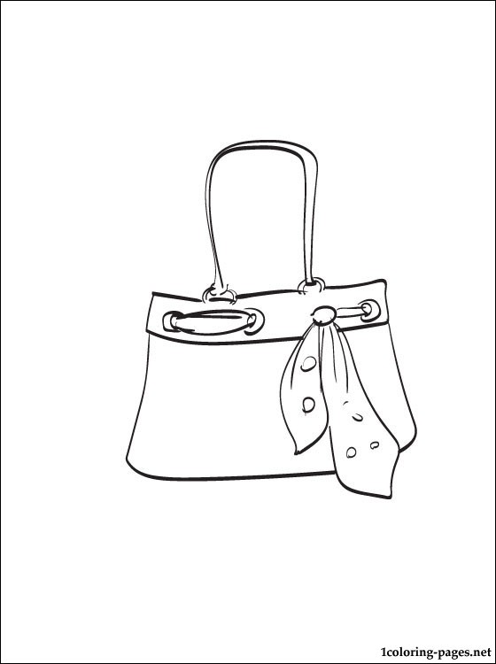 Purse Coloring Page at GetColorings.com | Free printable colorings ...
